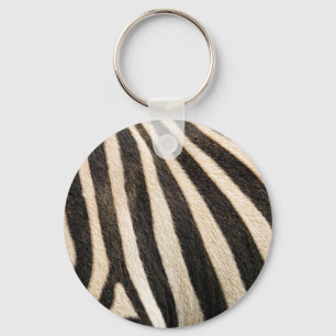Zebra pattern key ring