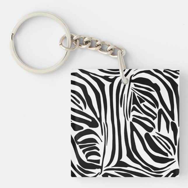 Zebra pattern key ring (Front)