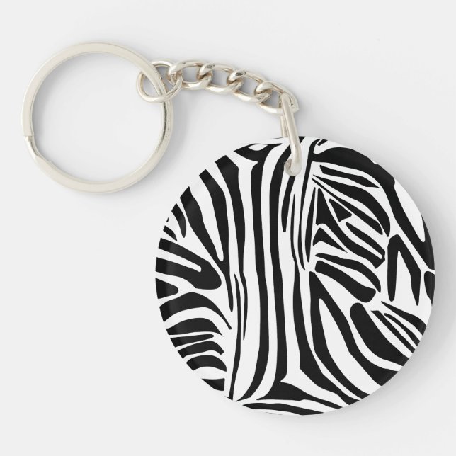Zebra pattern key ring (Front)