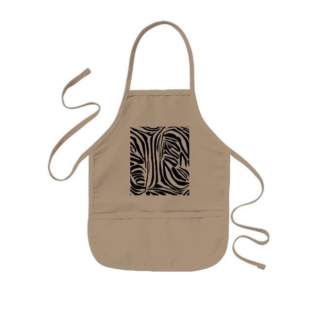 Zebra pattern kids apron (Front)