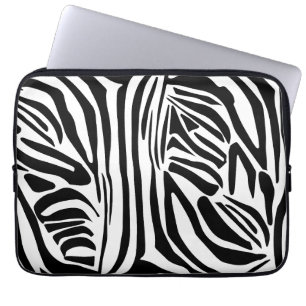 Zebra pattern laptop sleeve