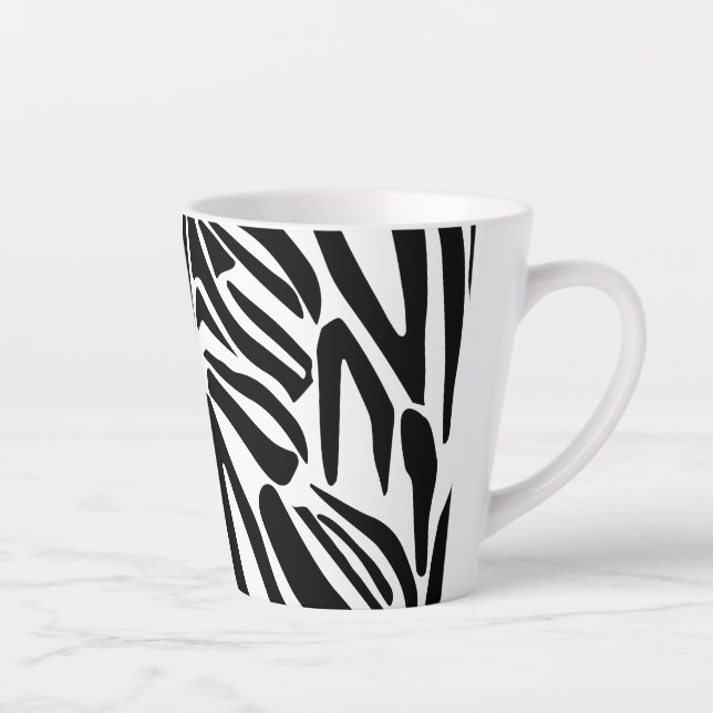 Zebra pattern latte mug (Right)