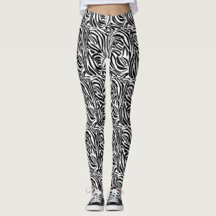 Zebra pattern leggings