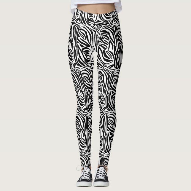 Zebra pattern leggings (Front)