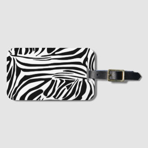 Zebra pattern luggage tag