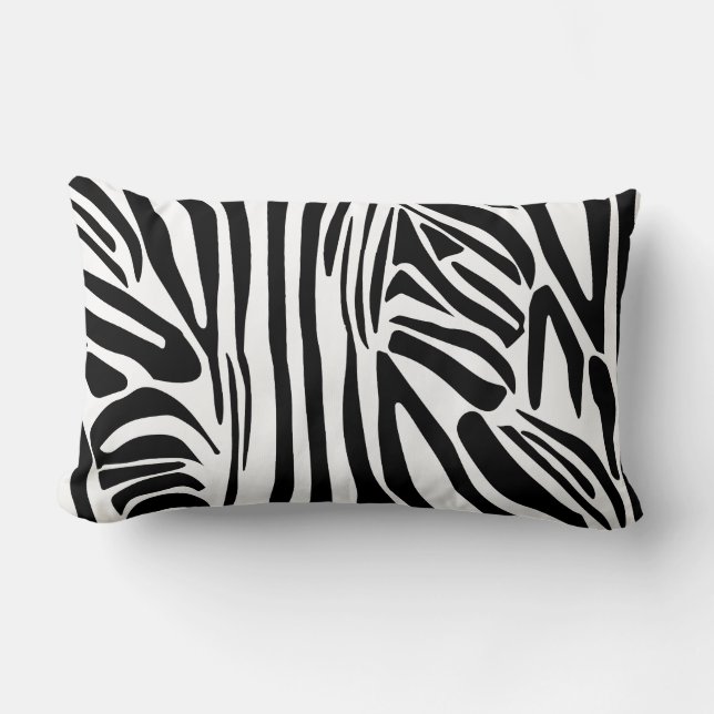 Zebra pattern lumbar cushion (Front)