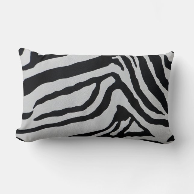 Zebra pattern lumbar cushion (Front)