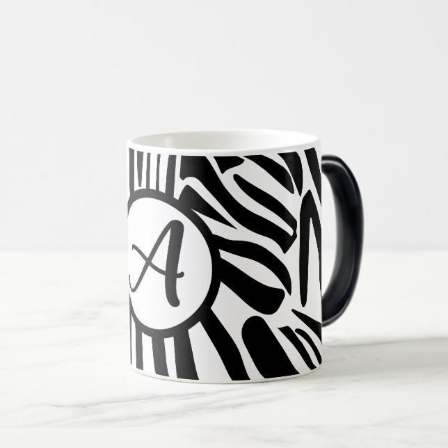 Zebra Pattern Magic Mug (Front Right)