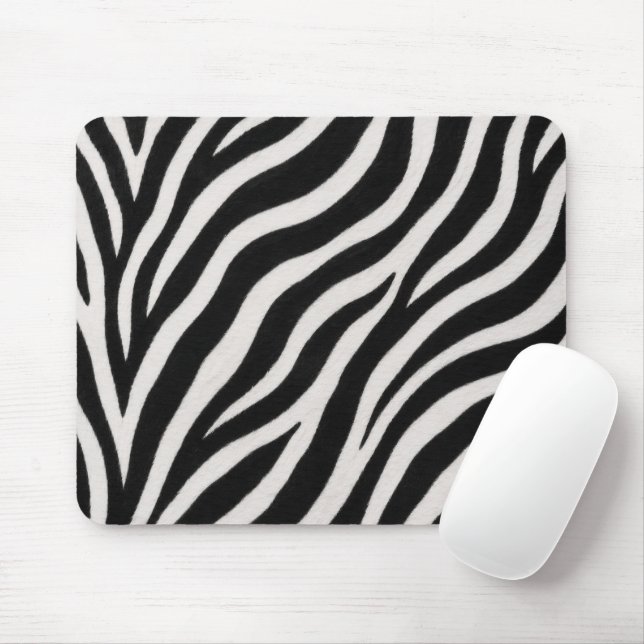 Zebra Pattern Mouse Pad Eye Catching Style Mat Pad (With Mouse)