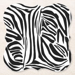 Zebra pattern paper coaster