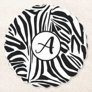 Zebra Pattern Paper Coaster