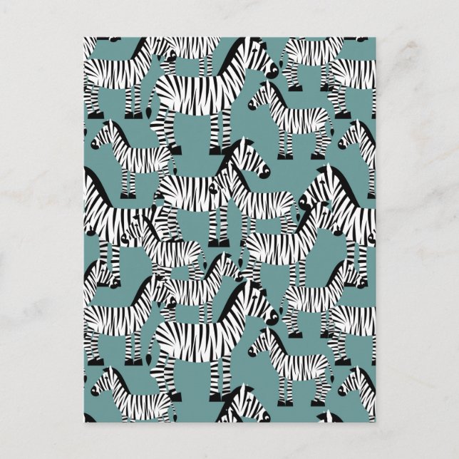 Zebra Pattern Postcard (Front)