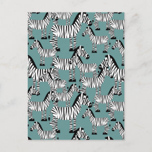 Zebra Pattern Postcard