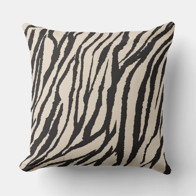 Zebra Pattern Print Cushion (Front)