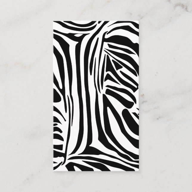 Zebra pattern referral card (Front)