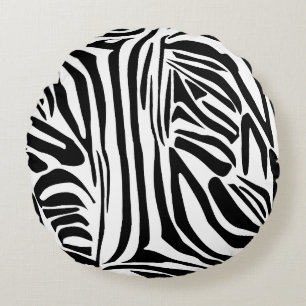 Zebra pattern round cushion