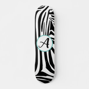 Zebra Pattern Skateboard