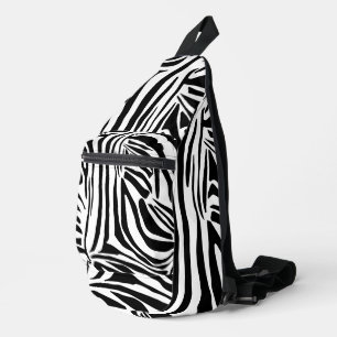 Zebra pattern sling bag
