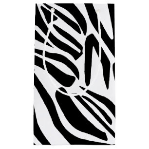 Zebra pattern small gift bag
