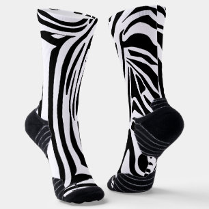 Zebra pattern socks