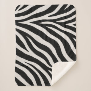 Zebra Pattern Stylish Cosy Living Room Sherpa Blanket