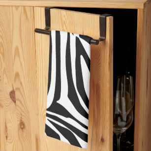 Zebra pattern tea towel