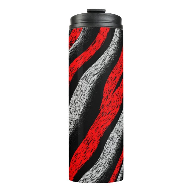 Zebra Pattern Thermal Tumbler (Front)