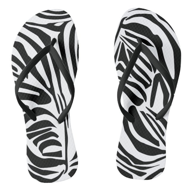 Zebra pattern thongs (Footbed)