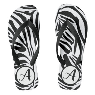 Zebra Pattern Thongs