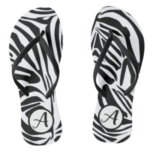 Zebra Pattern Thongs