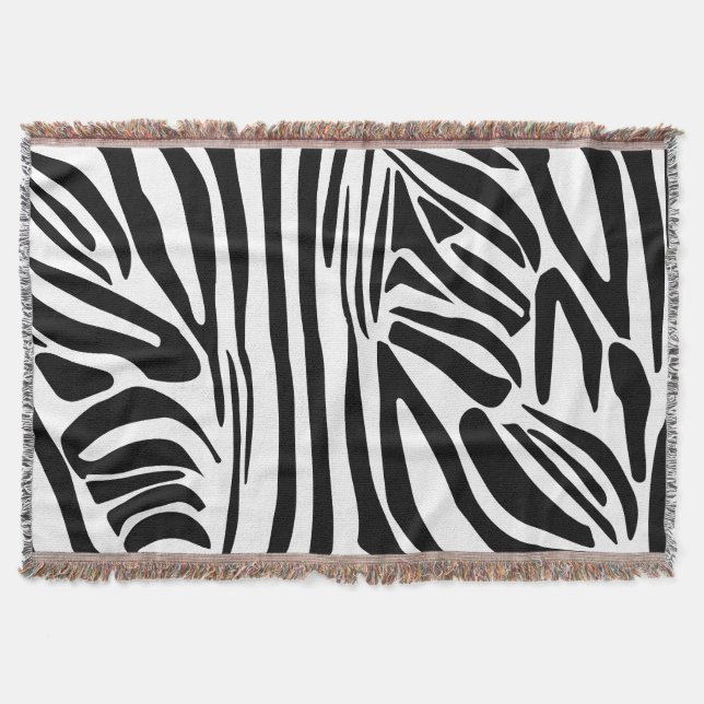 Zebra pattern throw blanket (Front)