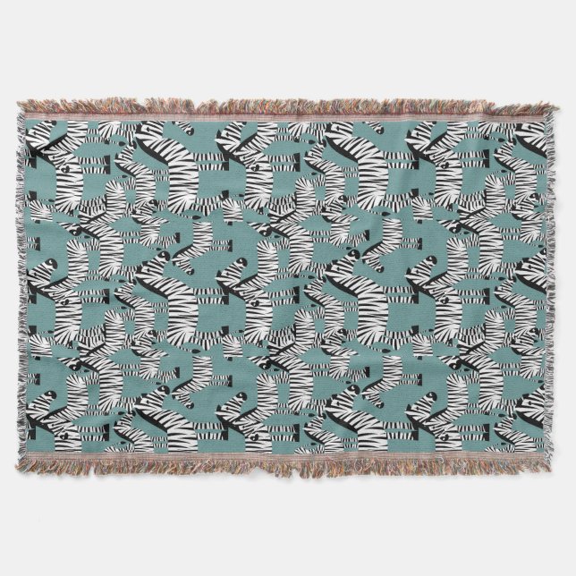 Zebra Pattern Throw Blanket (Front)