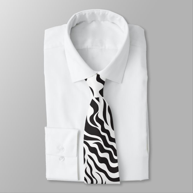 Zebra pattern tie (Tied)