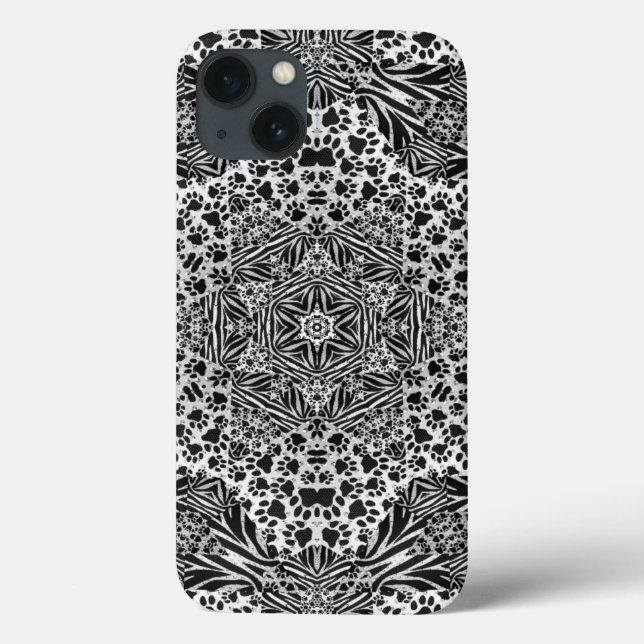 Zebra Paw Prints Military Grade Iphone6 Case (Back)