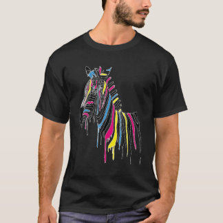 Zebra Pet Exquisite Design Art Attractive Colours  T-Shirt