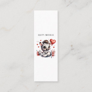 Zebra Pilot Birthday Calling Card