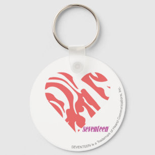 Zebra Pink 2 Key Ring