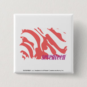 Zebra Pink 4 15 Cm Square Badge