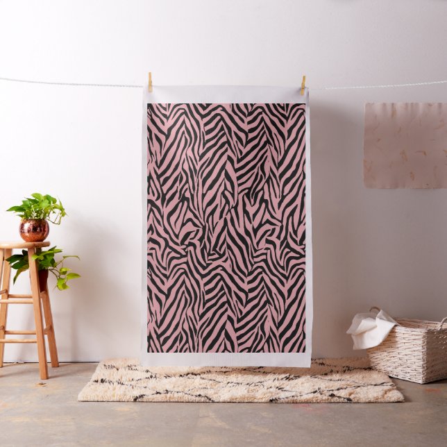 Zebra Pink and Black Fabric (In Situ)