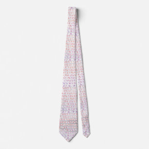 Zebra Pink and White Chevron Tie