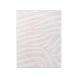 Zebra Pink and White Print Notepad