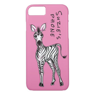 Zebra -pink iPhone 8/7 case