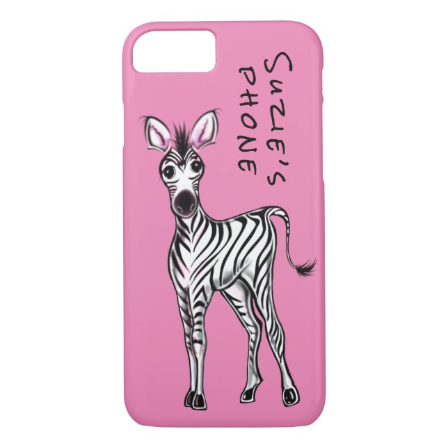 Zebra -pink Case-Mate iPhone case (Back)