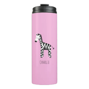 Zebra Pink Thermal Tumbler