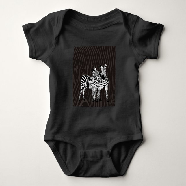 Zebra Play Baby Bodysuit (Front)
