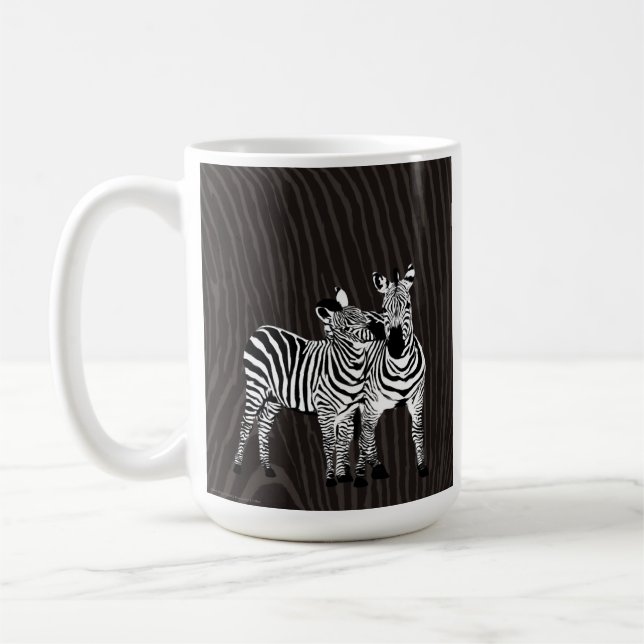 Zebra Play Bookplate Coffee Mug (Left)