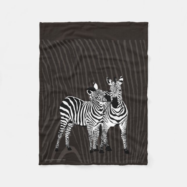 Zebra Play Fleece Blanket (Front)