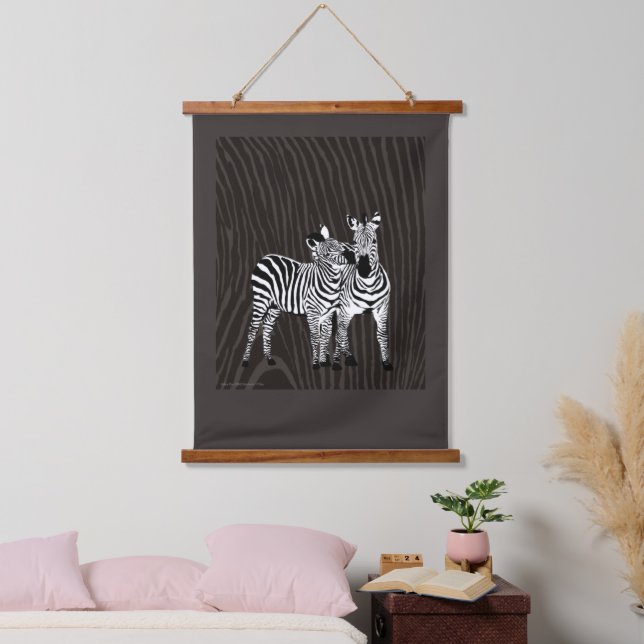 Zebra Play Hanging Tapestry (Bedroom)