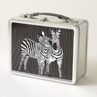 Zebra Play Metal Lunch Box