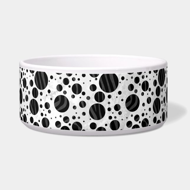 Zebra Polka Dot Black and Grey Print (Right)